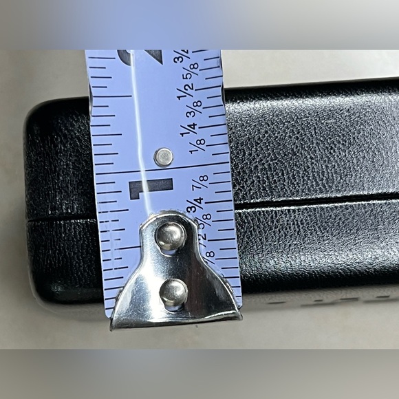 🕶️🐑 💋 LAMB Black Large Sunglasses Eyeglasses Hard Clamshell Leather Case - Picture 8 of 16